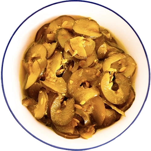 Pepino Agridoce com Curry