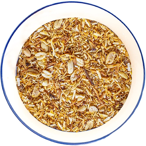 Serundeng - Farofa de Coco com Amendoins